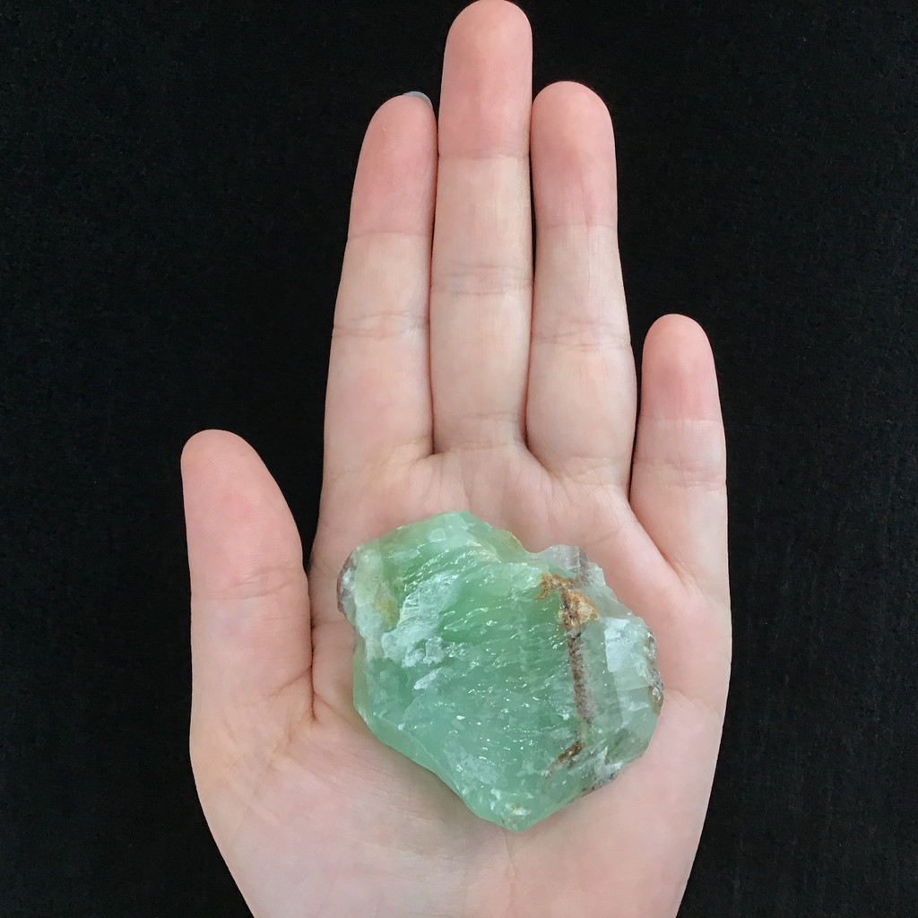 MeldedMind Rough Green Calcite Specimen 2.23in Natural Green Crystal 222