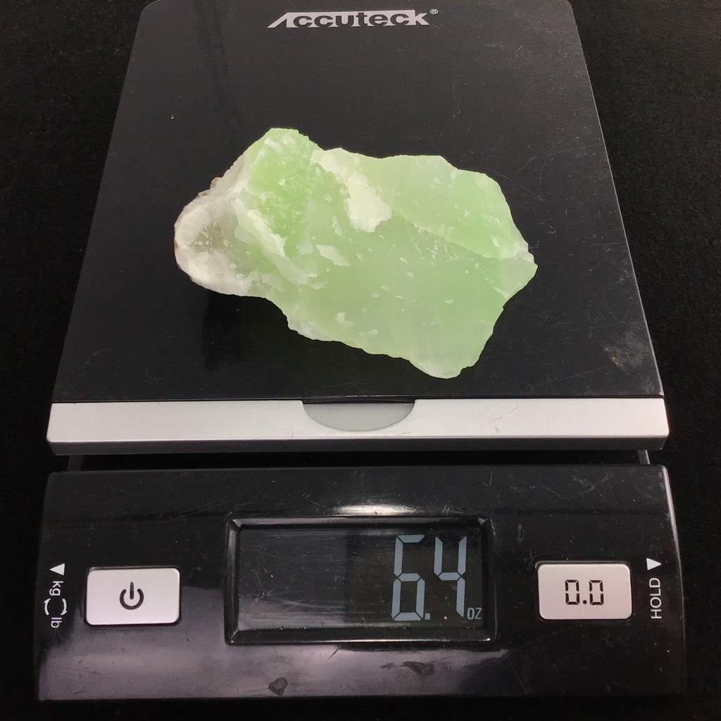 MeldedMind Rough Green Calcite Specimen 3.70in Natural Green Crystal 141