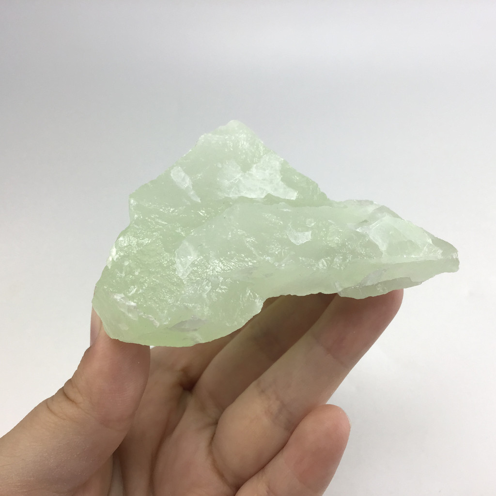 MeldedMind Rough Green Calcite Specimen 3.52in Natural Green Crystal 140