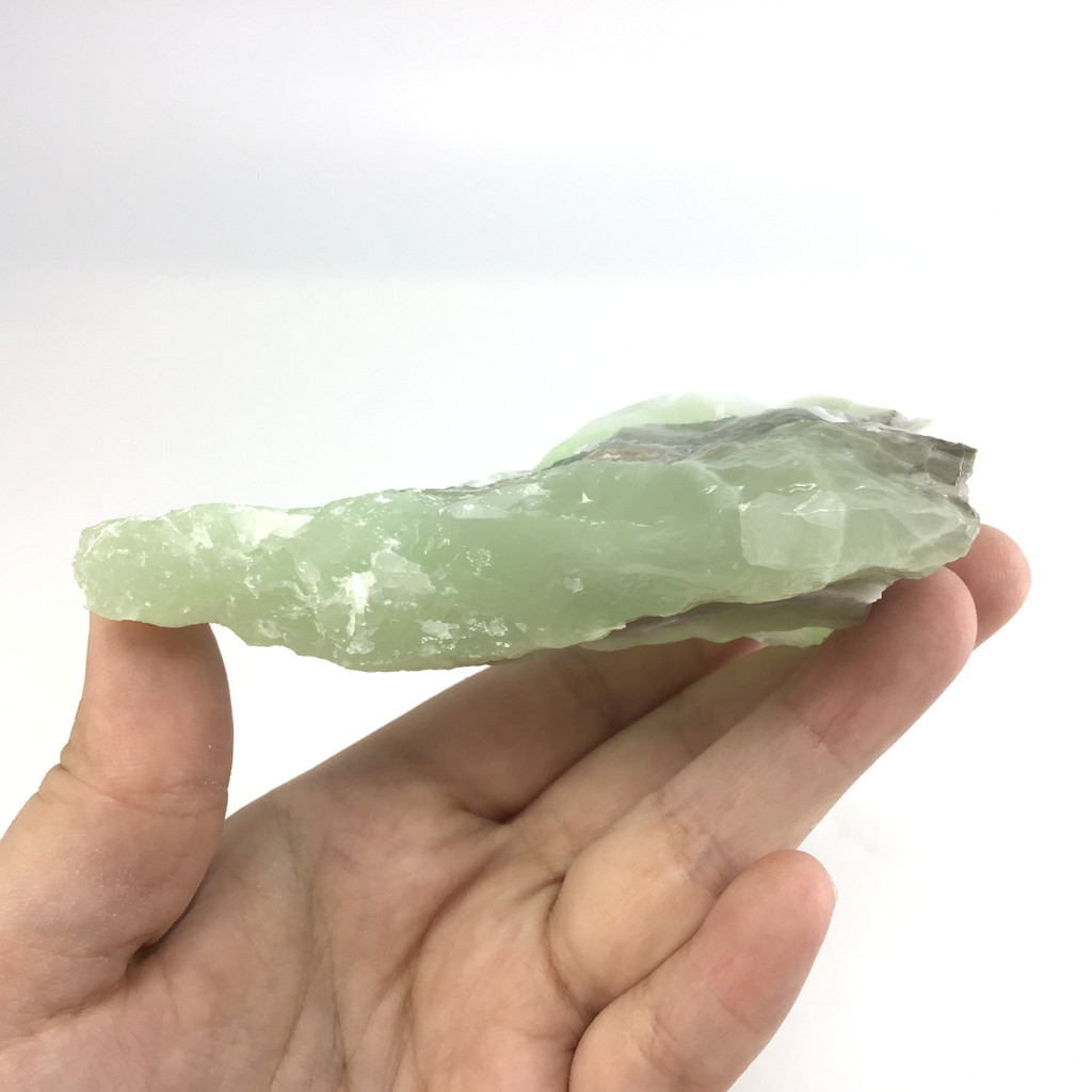 MeldedMind Rough Green Calcite Specimen 3.67in Natural Green Crystal 139