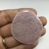 Pink Calcite Smooth Palm Worry Stone 46mm 27g 1905-146 Polished Crystal