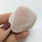 MeldedMind Rose Quartz Window Stone 2.25in Natural Pink Crystal Brazil 1709129