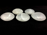 One (1) Polished Selenite Palm Stone Stone of Mental Clarity Crystal Healing