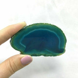 Small Dyed Blue Agate Sliced Slab 84mm 1901-24 Protection Strength Healing 