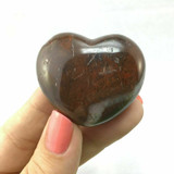 Natural Brecciated Jasper Puffed Heart 45mm 1903-037 Red Polished Stone