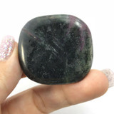 African Ruby Zoisite Palm Smooth Stone 180618 45mm Crystal Mineral Specimen