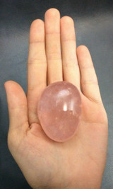 Rose Quartz Crystal Jumbo Palm Massage Therapy Stone 2oz 161006 Stone Specimen