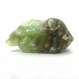 MeldedMind Rough Green Calcite Specimen 4.23in Natural Green Crystal 180782