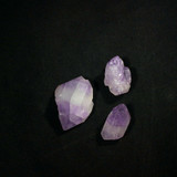 MeldedMind Set of 3 Phantom Amethyst Specimens Natural Purple Crystal 170806