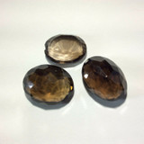 Three (3) Faceted Smoky Quartz Cabochon 170908 Gentle Harmonizer Metaphysical