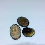 Three (3) Faceted Smoky Quartz Cabochon 170902 Gentle Harmonizer Metaphysical