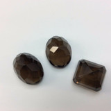 Three (3) Faceted Smoky Quartz Cabochon 170901 Gentle Harmonizer Metaphysical