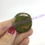 MeldedMind239 Unakite Smooth Worry Palm Stone 37mm Metaphysical Crystal