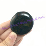 MeldedMind277 Bloodstone Palm Smooth Worry Stone 43mm Metaphysical Energy Crysta