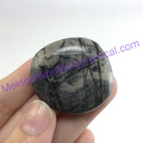 MeldedMind126 Spider Web Picasso Jasper Palm Stone Smooth Worry Healing Energy