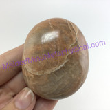 MeldedMind268 Orange Moonstone Palm Stone 56mm Worry Crystal Stone