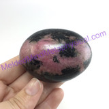 MeldedMind Rhodonite Palm Stone 60mm Smooth Worry Pocket Metaphysical 150