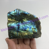 MeldedMind Double Flash Labradorite Specimen 4.05in 103mm One Side Polished 206