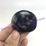 MeldedMind Spider Web Jasper Palm 1.97in Stone Smooth Black Lines Pocket 107