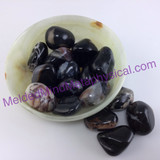 MeldedMind One (1) Indian Agate Tumble "B" 2 Size Natural Dark Brown Crystal 038