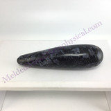 MeldedMind Indigo Gabbro Massage Therapy Wand 4.66in Natural Black Crystal 312