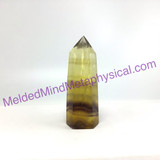 MeldedMind Yellow Purple Fluorite Obelisk 2.72in Natural Rainbow Crystal 707