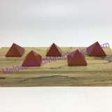 MeldedMind One (1) Red Jasper Pyramind ≈1in-1.15in Natural Red Crystal Shape 151