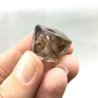 MeldedMind Single Terminated Smoky Phantom Quartz Natural Grey Crystal 1902-237