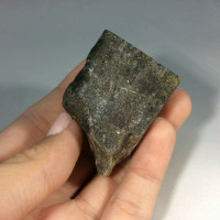 Chiastolite Specimen One Side Polished Stone of Balance Stability Metaphysical