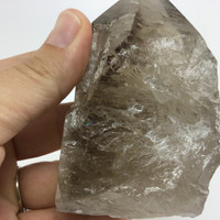 MeldedMind Smoky Quartz Point Tower 3.94in 16oz Crystal Rainbow Display 235