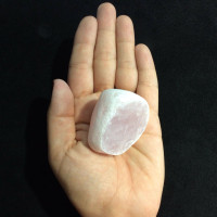 MeldedMind Rose Quartz Window Stone 2.25in Natural Pink Crystal Brazil 1709134