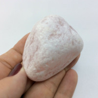 MeldedMind Rose Quartz Window Stone 2.25in Natural Pink Crystal Brazil 1709134