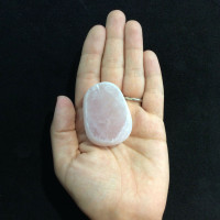 MeldedMind Rose Quartz Window Stone 2.10in Natural Pink Crystal Brazil 1709130