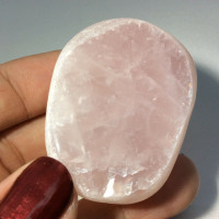 MeldedMind Rose Quartz Window Stone 2.10in Natural Pink Crystal Brazil 1709130