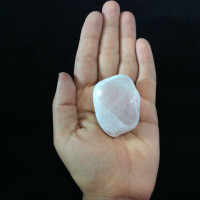 MeldedMind Rose Quartz Window Stone 2.25in Natural Pink Crystal Brazil 1709129