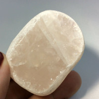 MeldedMind Rose Quartz Window Stone 2in Natural Pink Crystal Brazil 1709131
