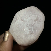 MeldedMind Rose Quartz Window Stone 2.25in Natural Pink Crystal Brazil 1708105
