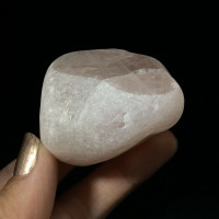 MeldedMind Rose Quartz Window Stone 2in Natural Pink Crystal Brazil 1708106