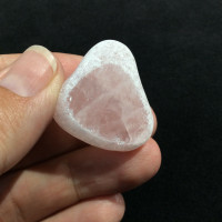 MeldedMind Rose Quartz Window Stone 1.50in Natural Pink Crystal Brazil 170578