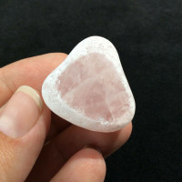 MeldedMind Rose Quartz Window Stone 1.50in Natural Pink Crystal Brazil 170578