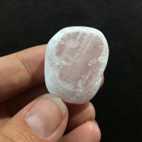 MeldedMind Rose Quartz Window Stone 1.50in Natural Pink Crystal Brazil 170577