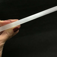 ONE (1) 195mm Satin Spar Selenite Ruler Bar Wand Stick Cleansing 875