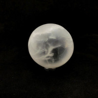 Satin Spar Selenite Crystal Sphere 180705 2.1in Stone of Mental Clarity Cleansin