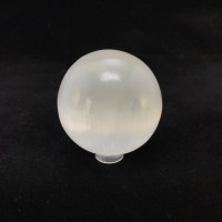 Satin Spar Selenite Crystal Sphere 2.16in 1901-171 White Clear Stone Cleansing