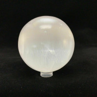 Satin Spar Selenite Crystal Sphere 2.67in 1901-178 White Clear Stone Cleansing