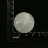 Satin Spar Selenite Crystal Sphere 2.67in 1901-178 White Clear Stone Cleansing