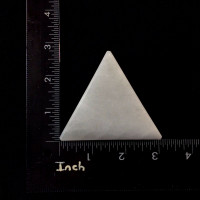 One (1) Satin Spar Selenite Triangle 3in Clarity Cleansing Table Slab Plate Healing