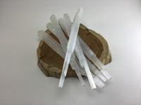 MeldedMind One (1)  10 in Selenite Log Wand Satin Spar Icicle with Drilled Hole 