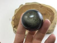 One (1) Black Sheen Obsidian Sphere 40mm 1.6 in MMM2007-124 Grounding Protection