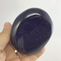 Blue Goldstone Massage Therapy Stone 81 mm 10oz MMM2007-202